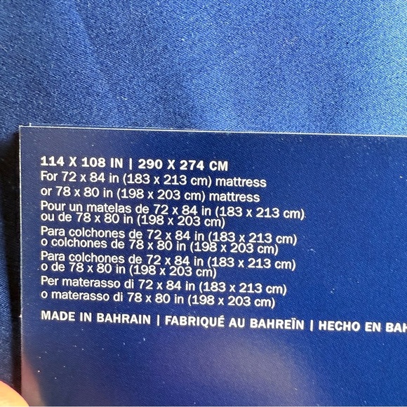 Ralph Lauren POLO NAVY RL Organic Cotton Sateen Flat Sheet KING NWT $200 - Picture 11 of 12